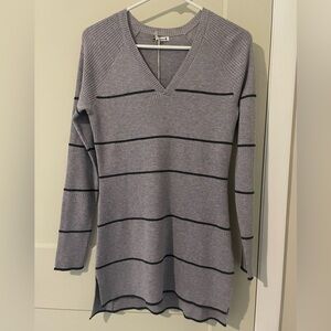 NWT Women’s Long Sleeve Sweater Smartwool Shadow Pine Pointelle Striped Tunic